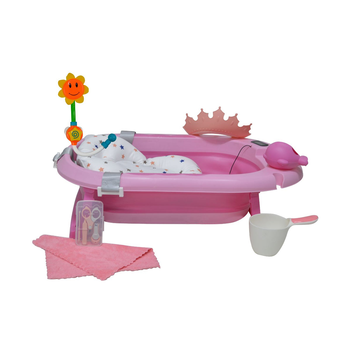 Tina Bañera plegable Jelly Spa color rosado - Baby Kit´s