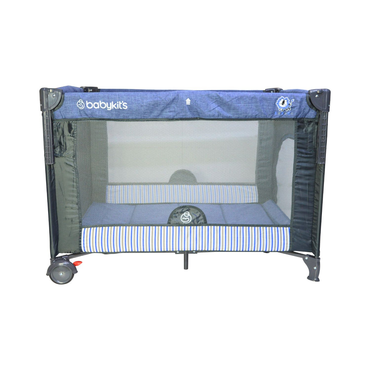 Cuna Corral Mecedora Summer color azul - Baby Kit´s