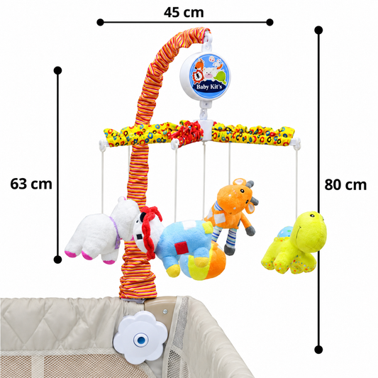 Animóvil Musical rojo con medidas - Baby Kit´s