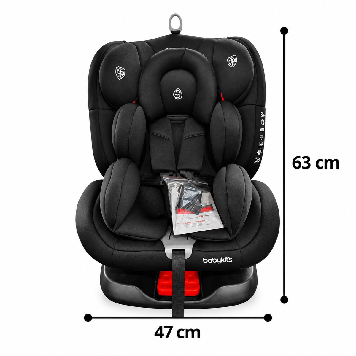Butaca Crusier negro con medidas - Baby Kit´s