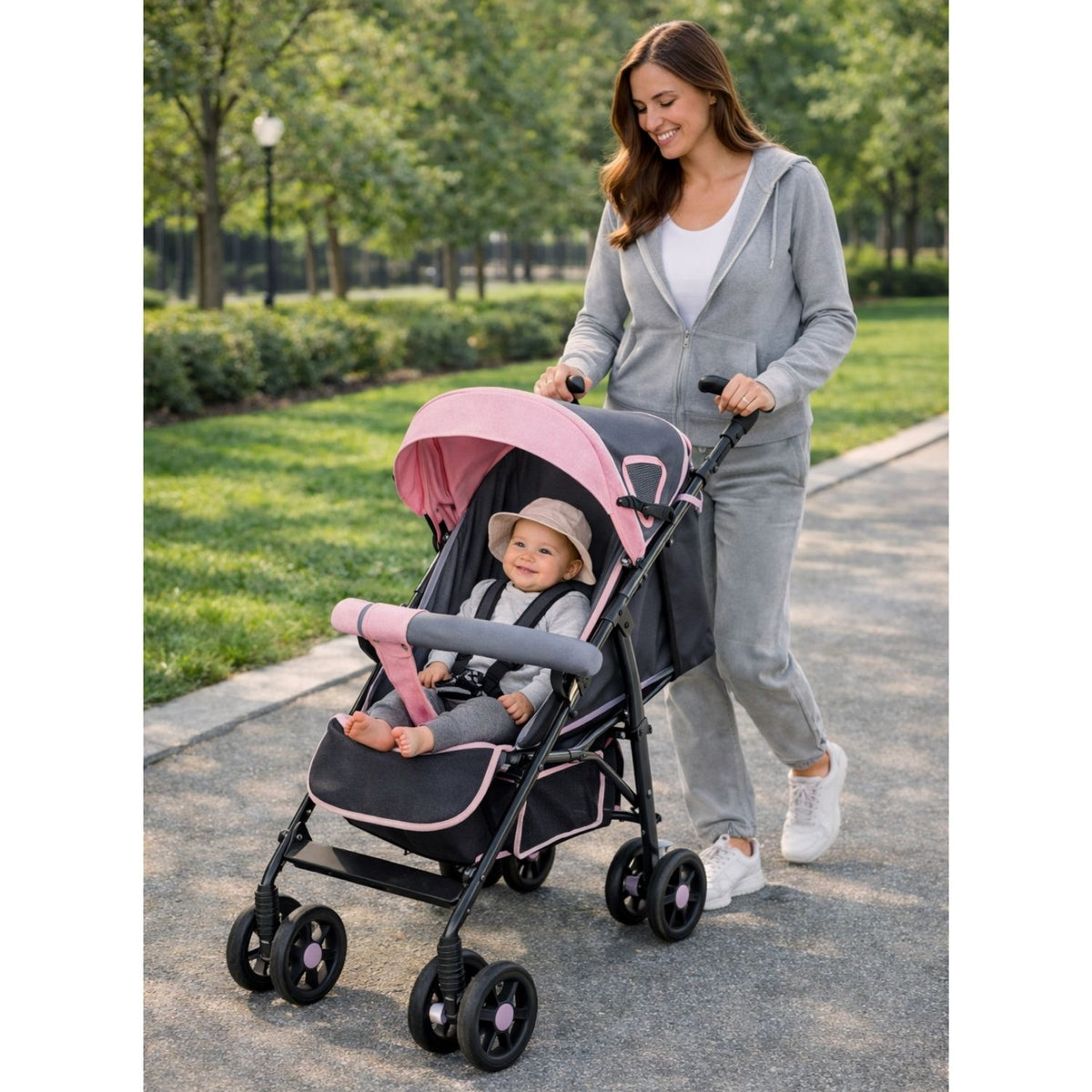 Coche Bastón Fenix, Rosado vista 8 - Baby Kit´s