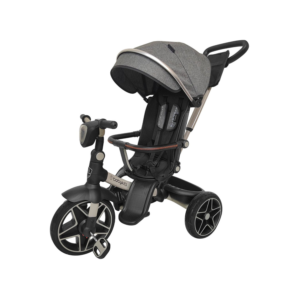 Triciclo Explorer Giro 360 LX 5 en 1, Gris vista 1 - Baby Kit´s