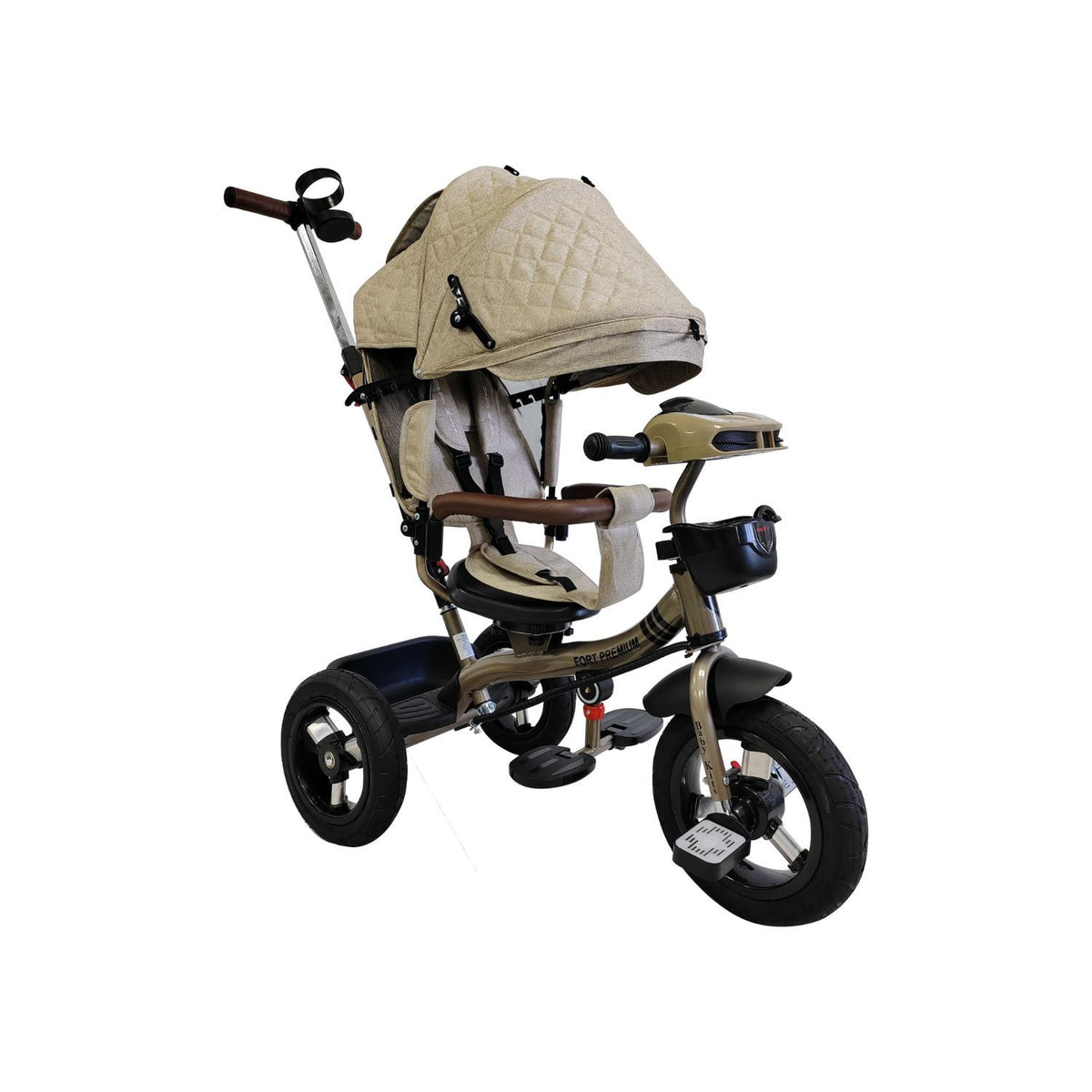 Triciclo Fort Premium Gold 5 en 1, Beige vista 2 - Baby Kit´s